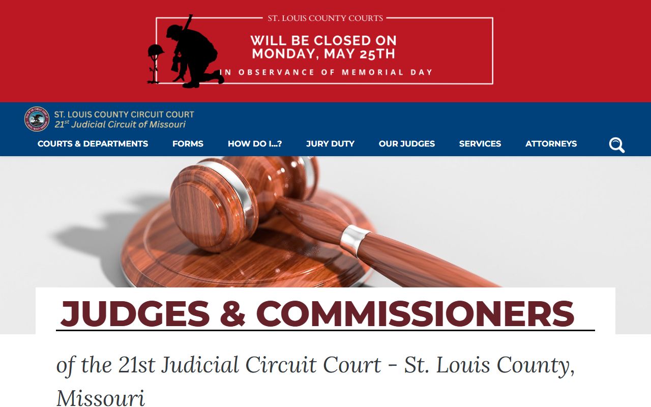 St. Louis County 21st Judicial Circuit judges and commissioners list