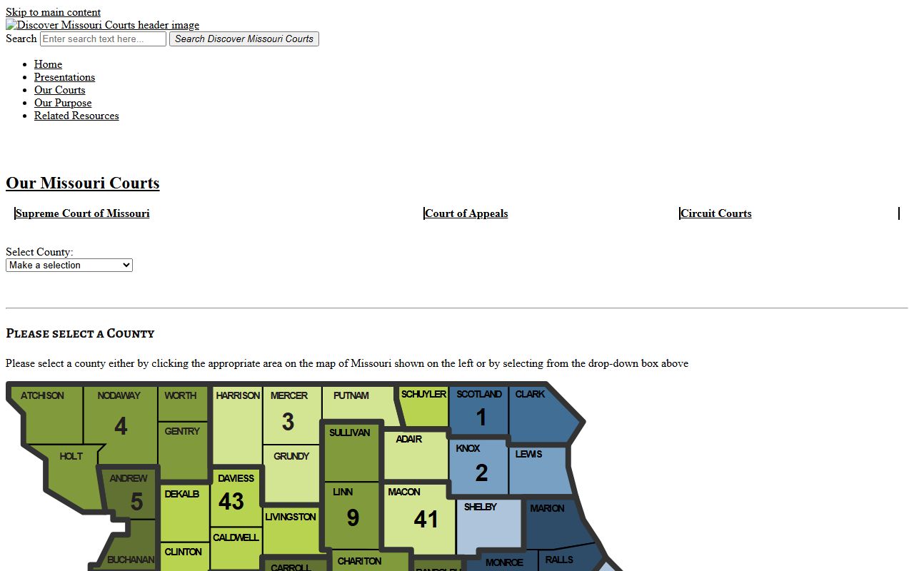 Missouri circuit courts overview for St. Louis County